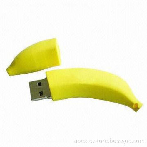 Banana USB Flash Drive with 8GB Storage Capacity, Supports Password Protection and Bootable Function